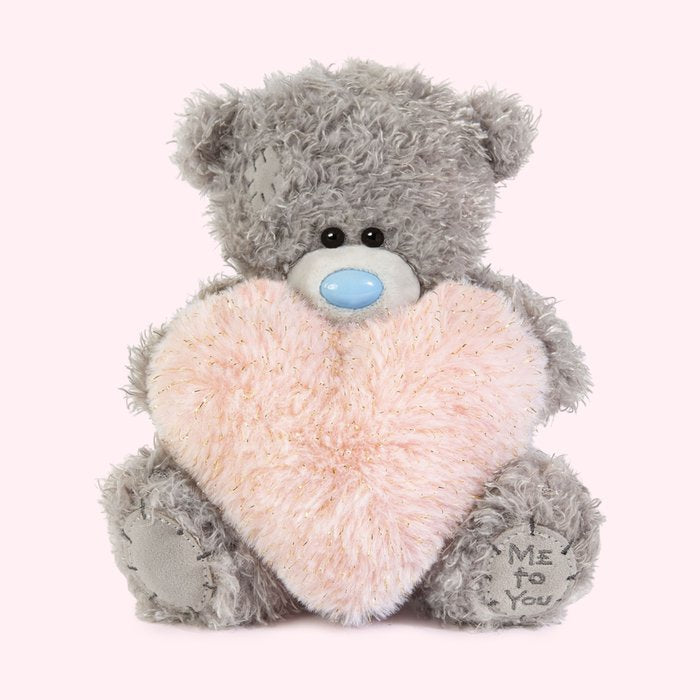 Teddy Bear 17cm Fluffy Heart Bear