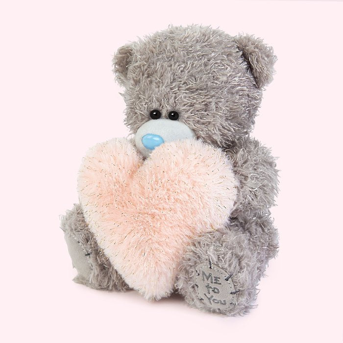 Teddy Bear 17cm Fluffy Heart Bear