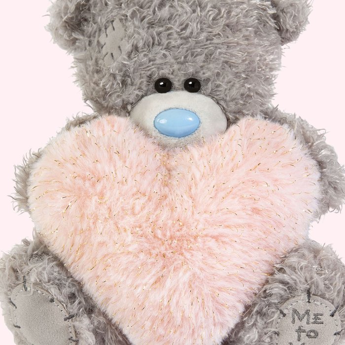 Teddy Bear 17cm Fluffy Heart Bear